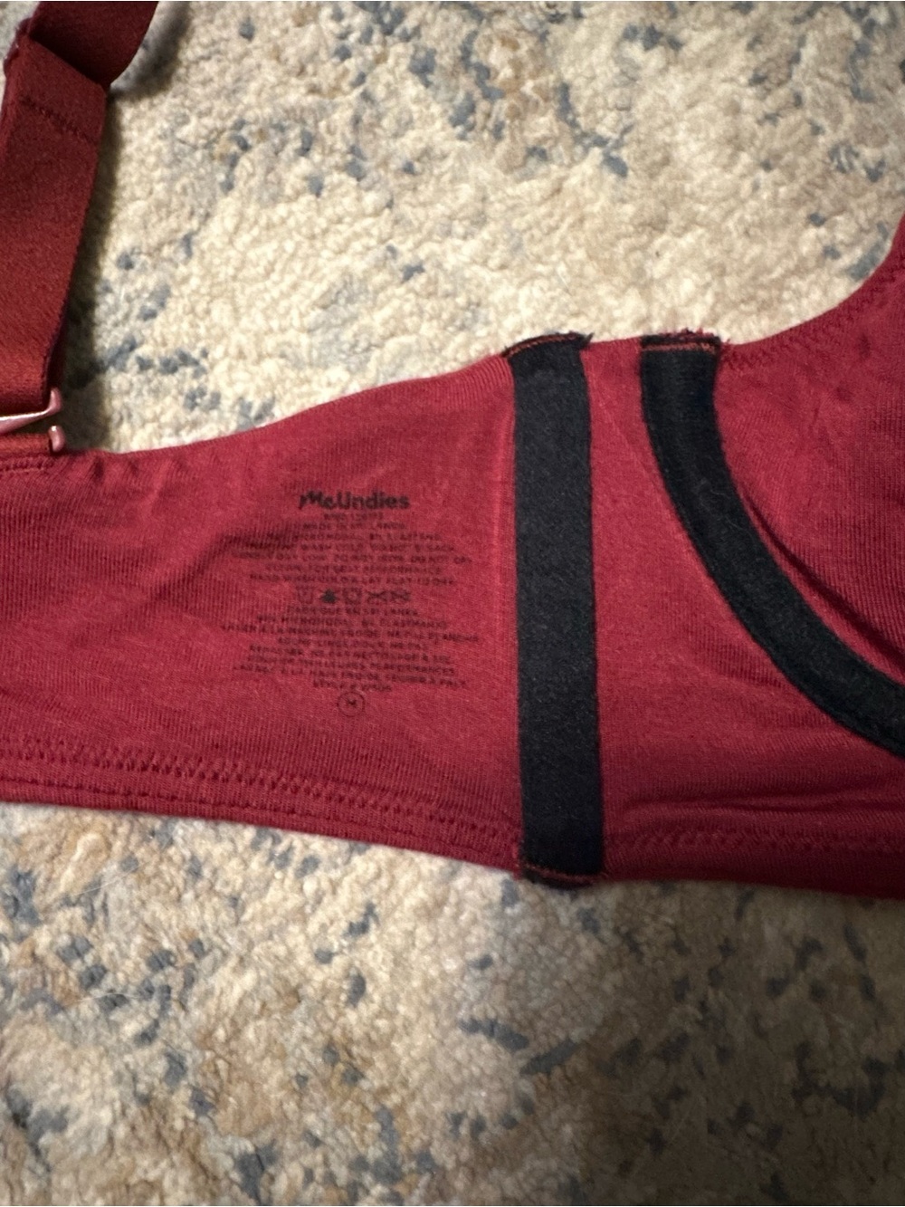 MeUndies Women’s Wireless Burgundy Bra - Picture 3 of 3